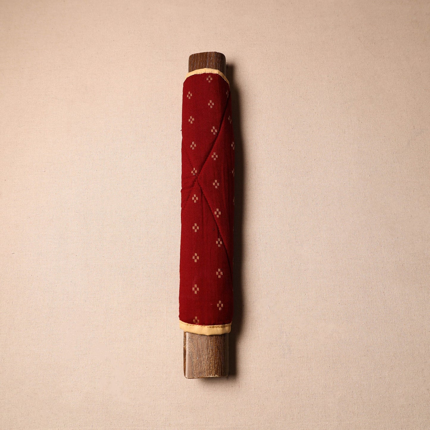 Buy Handmade Cotton Maroon Fridge Handle Cover