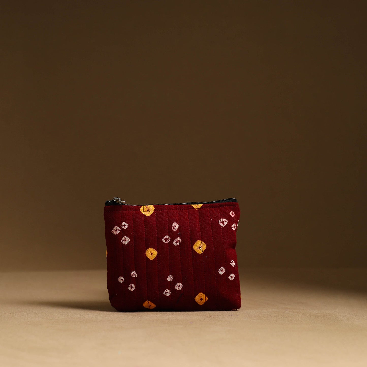 Maroon - handmade cotton multipurpose utility pouches (set