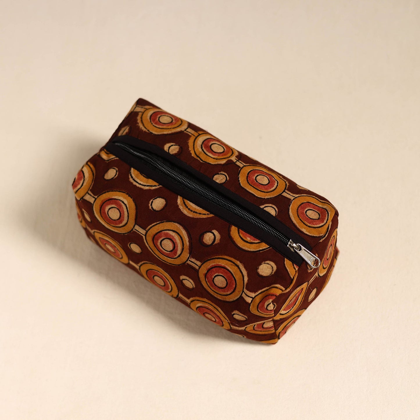 Maroon Handmade Cotton Toiletry Bag