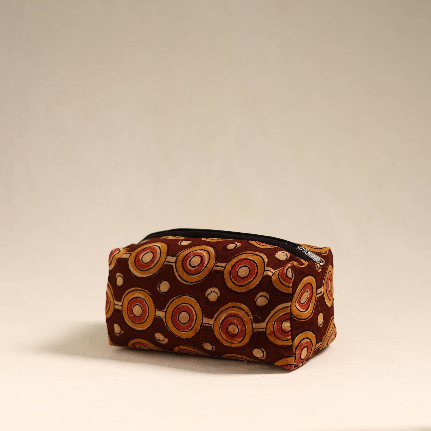 Maroon Handmade Cotton Toiletry Bag