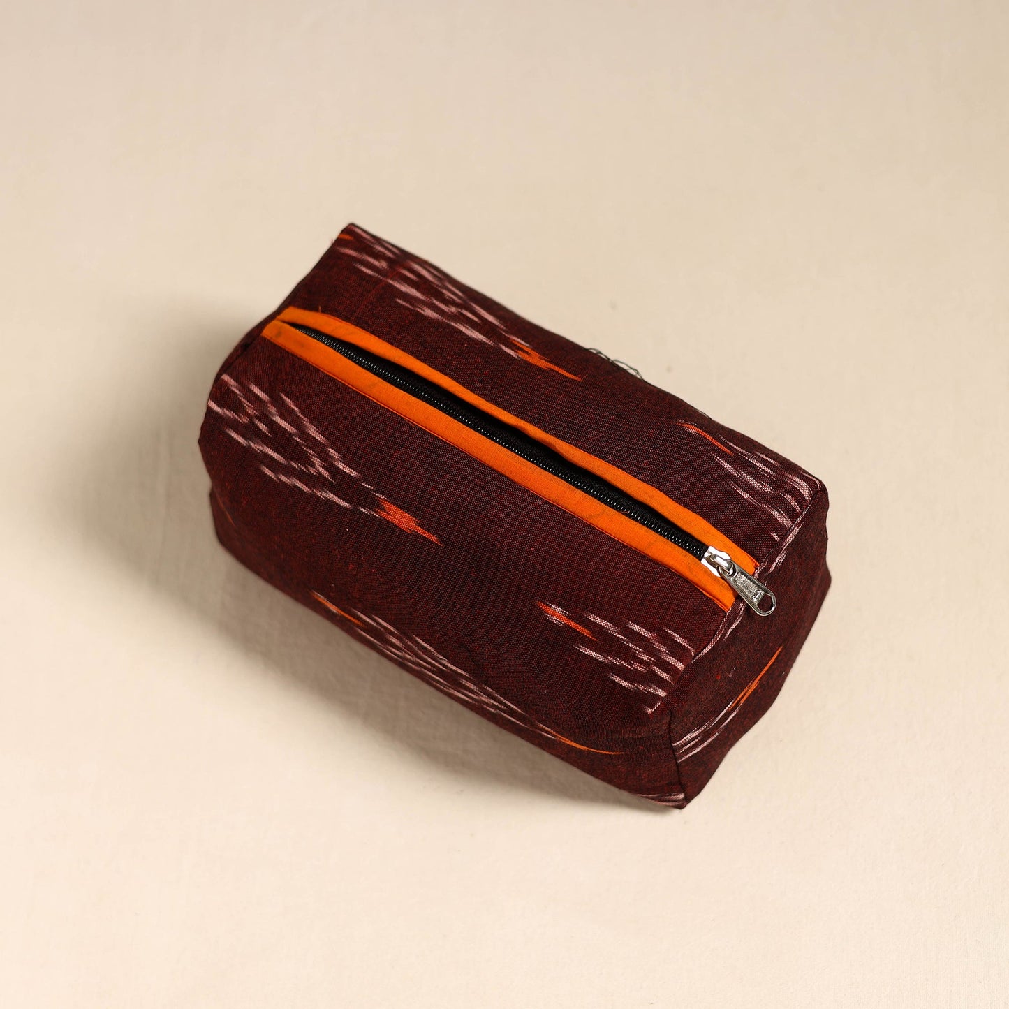 Maroon Handmade Cotton Toiletry Bag