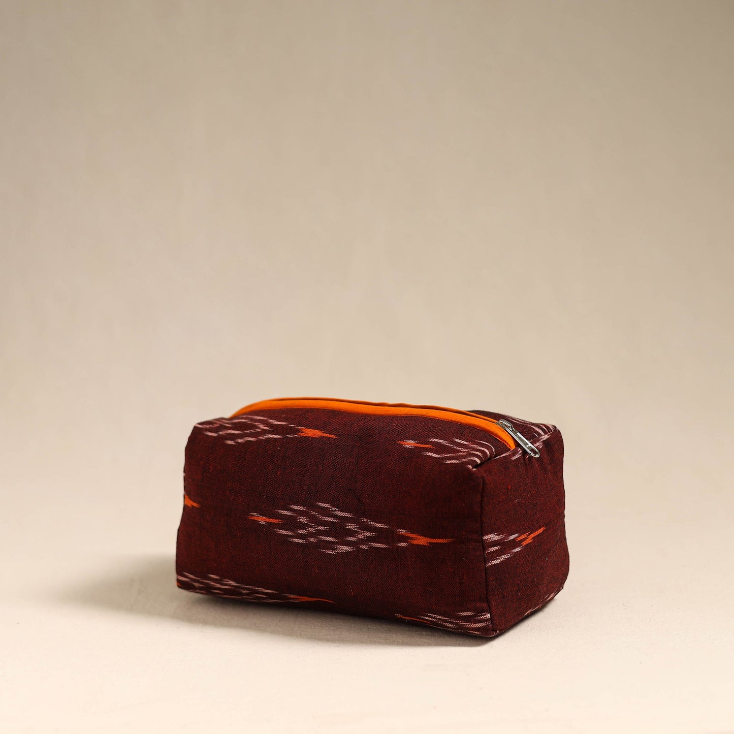 Maroon Handmade Cotton Toiletry Bag