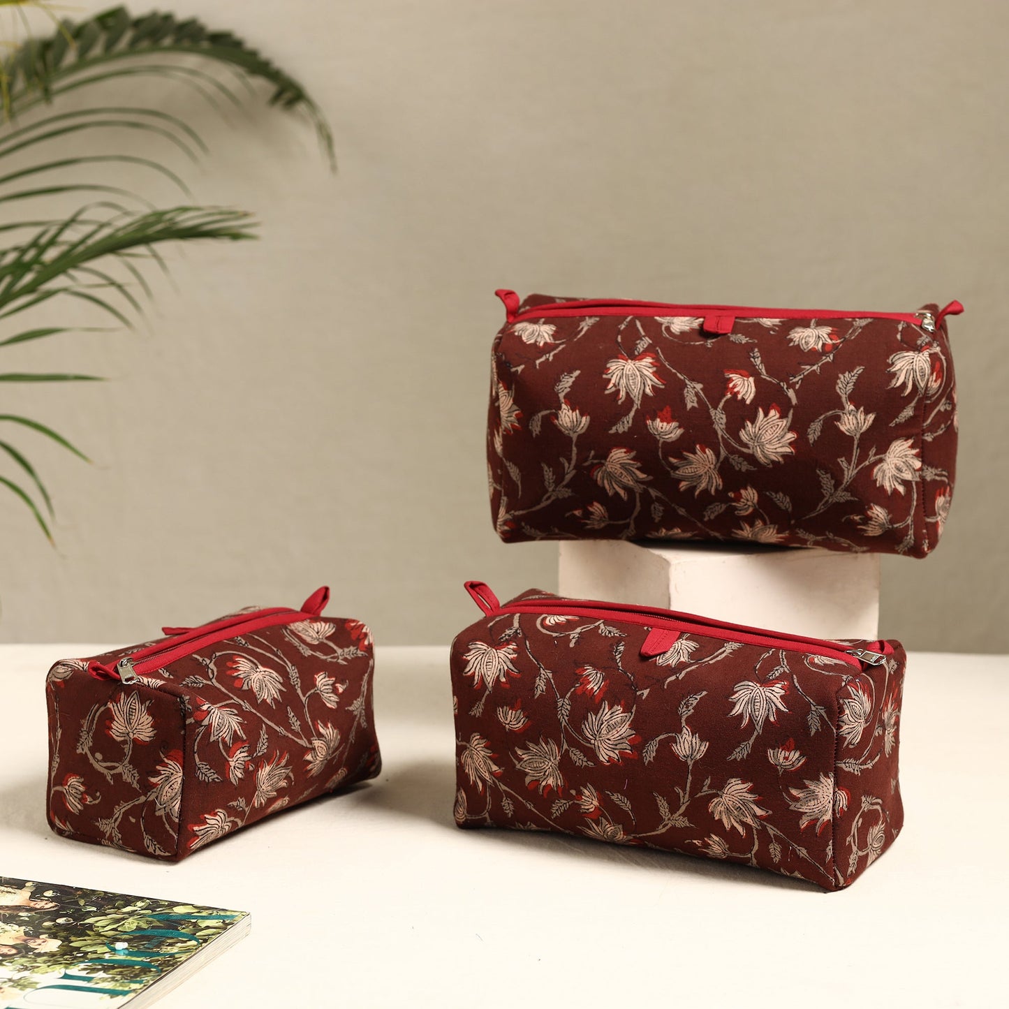Handmade Cotton Toiletry Bags (Set of 3) 10