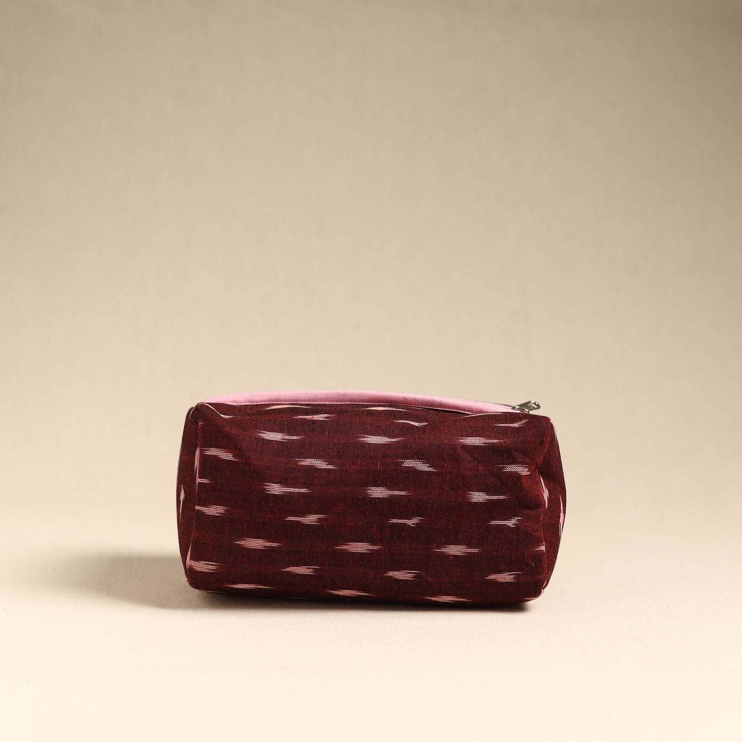 Maroon Handmade Cotton Toiletry Pouch