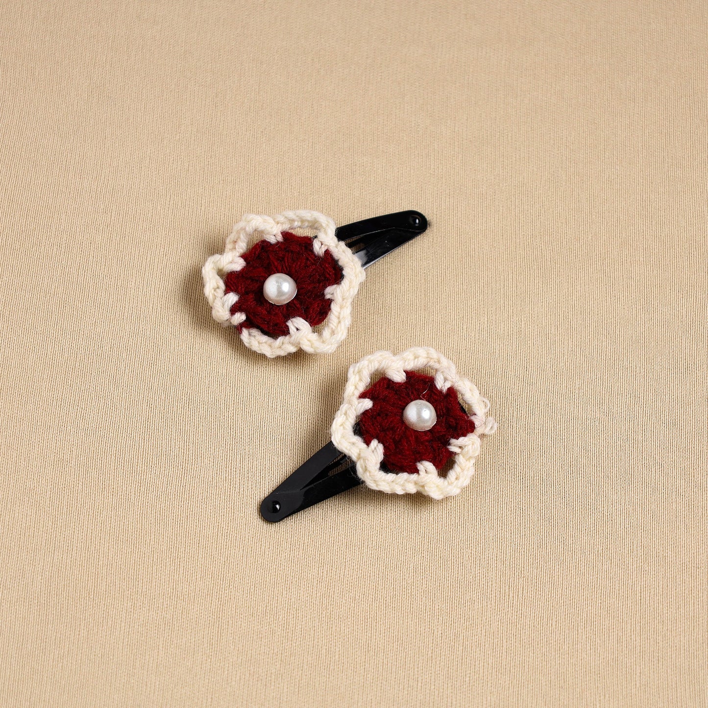Handmade Crochet Tik-Tak Hair Clip (set of 2)