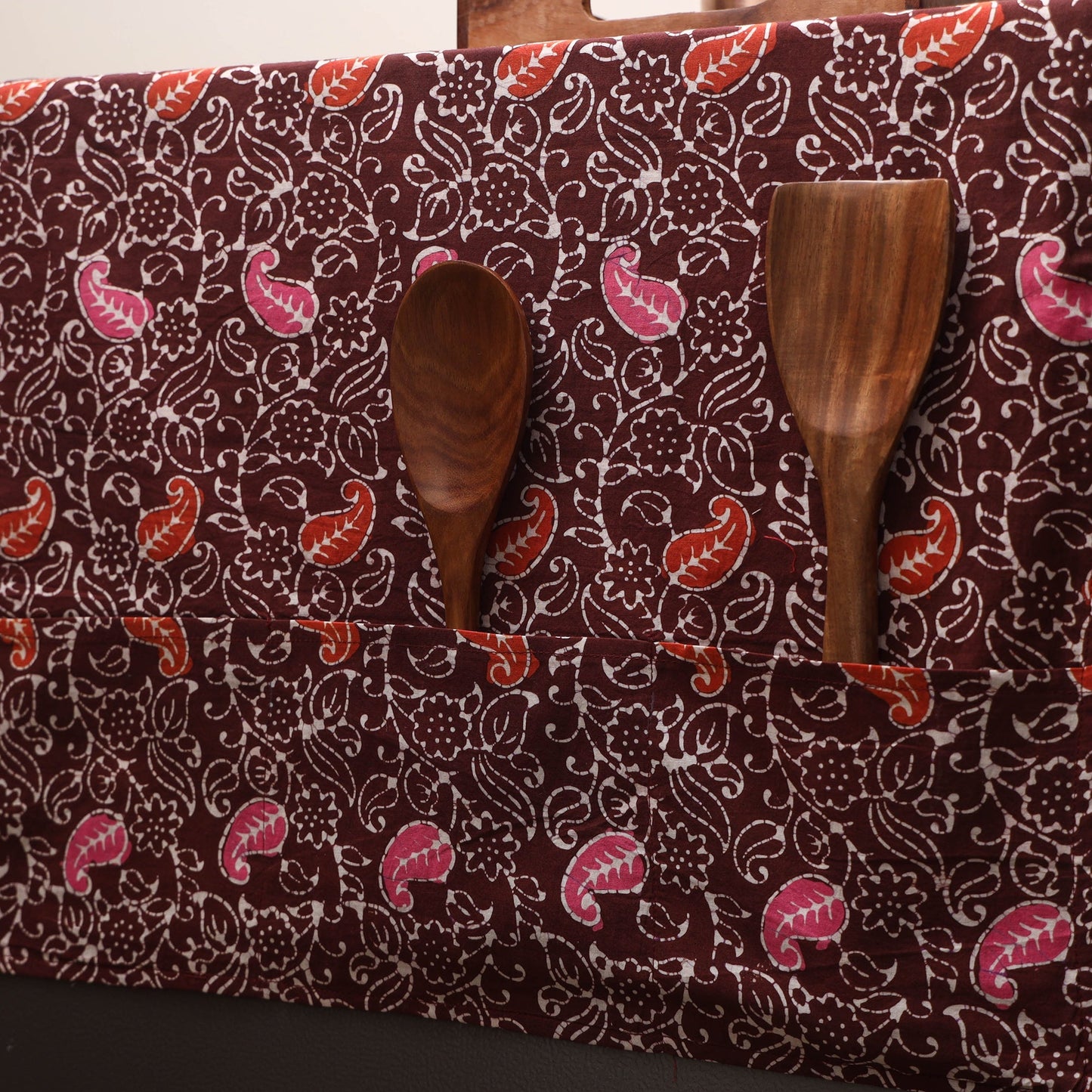 Handmade fridge top cover with multiple pockets 39