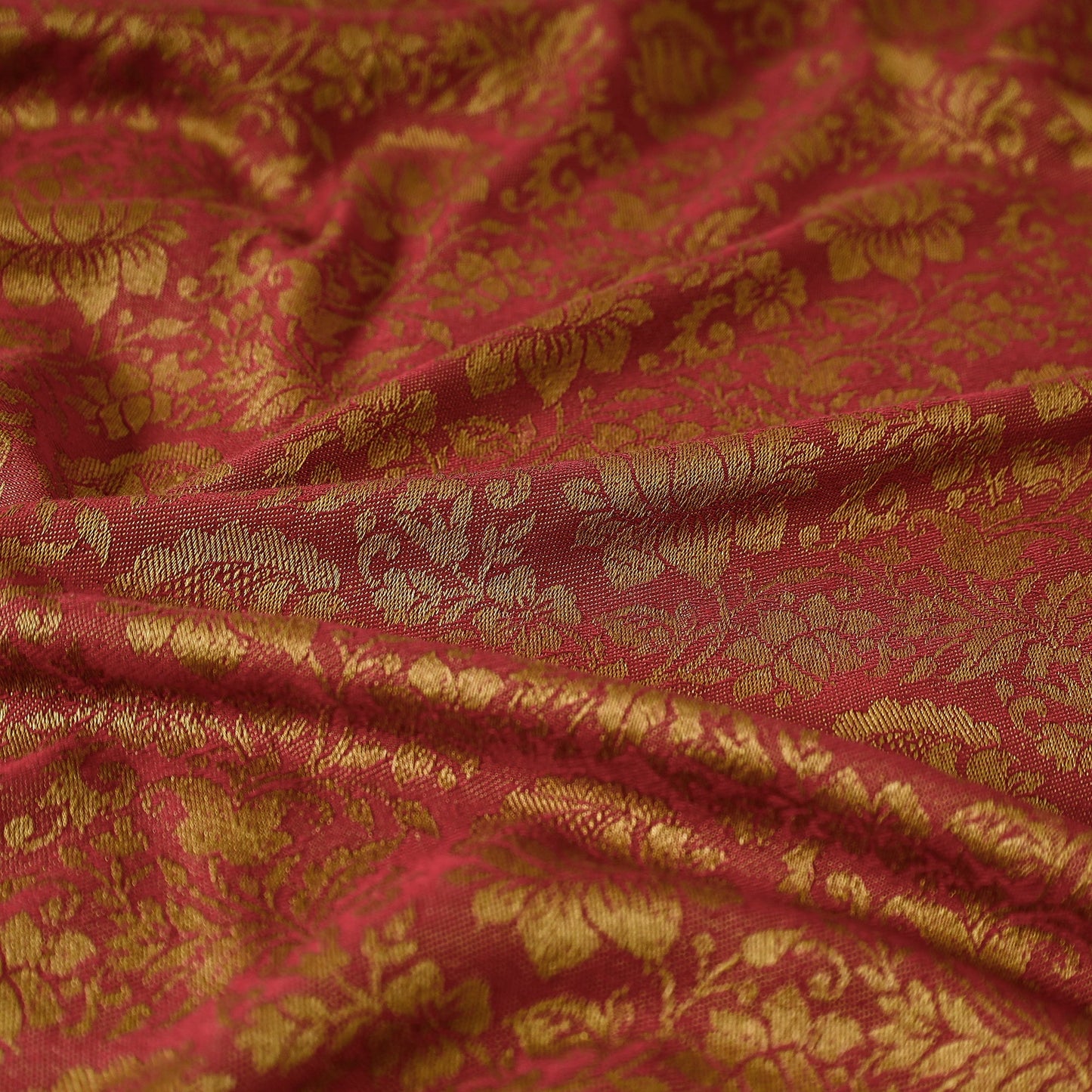 Himroo Handloom Jacquard Mercerized Cotton Double Bed Cover