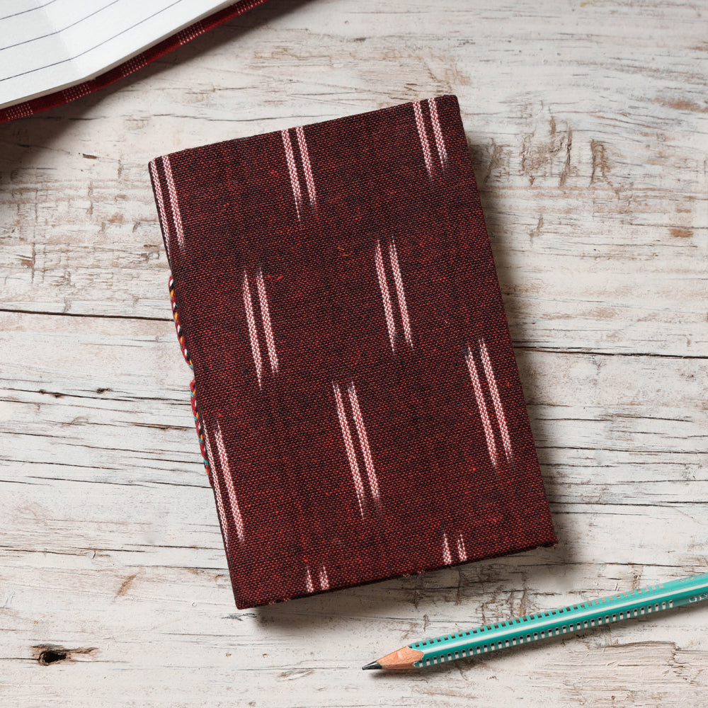 Ikat Fabric Cover Handmade Paper Notebook