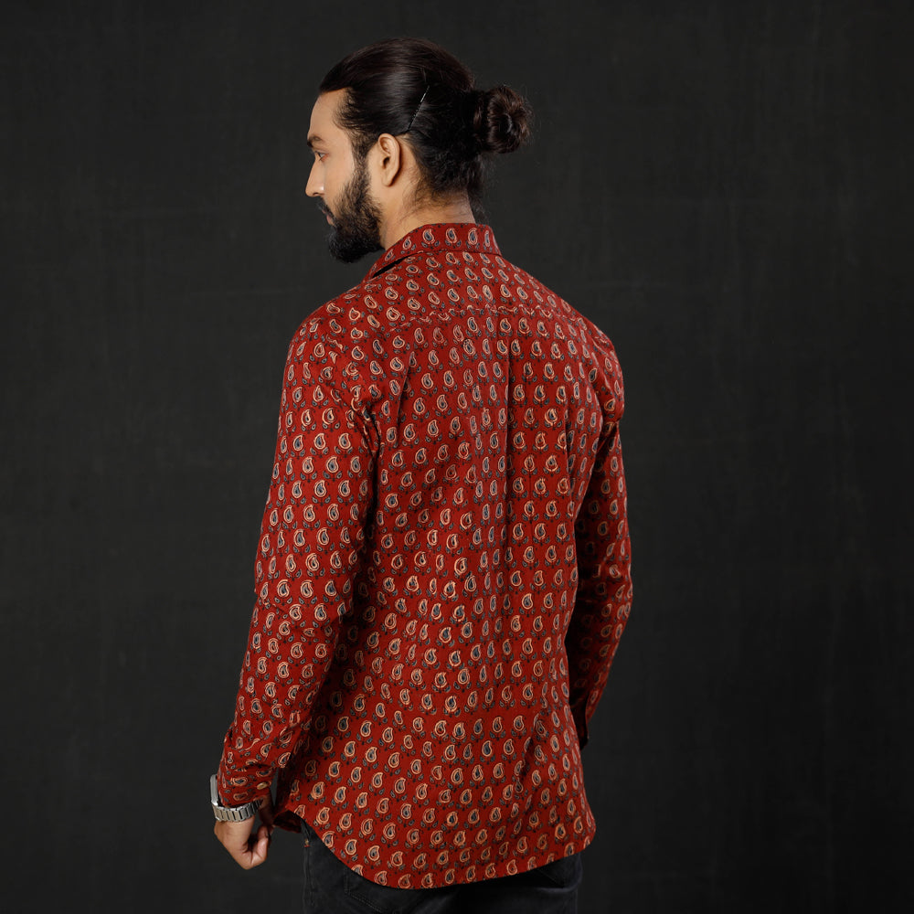 iTokri Casuals - Ajrakh Printed Cotton Men Full Sleeve Shirt
