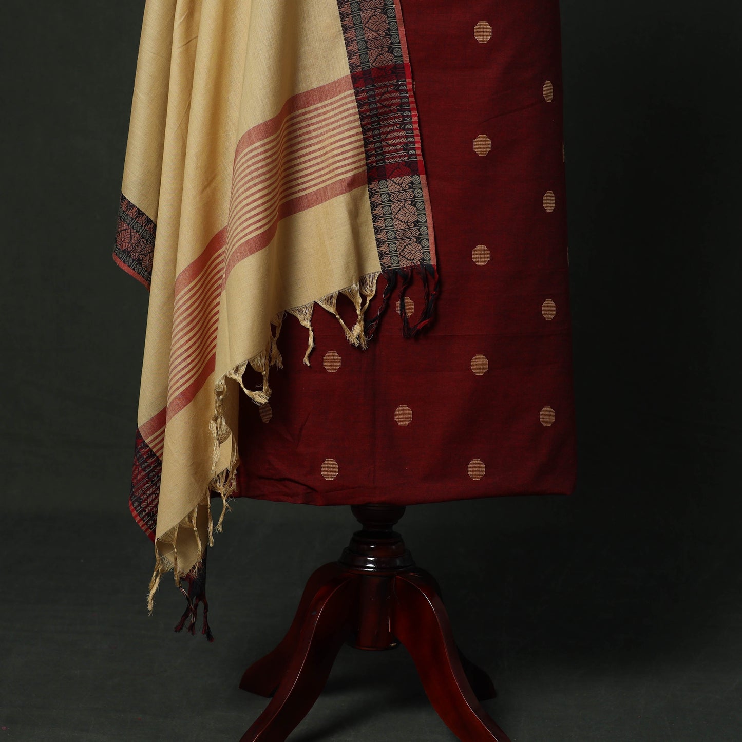 Jacquard cotton 2pc unstitched dress material