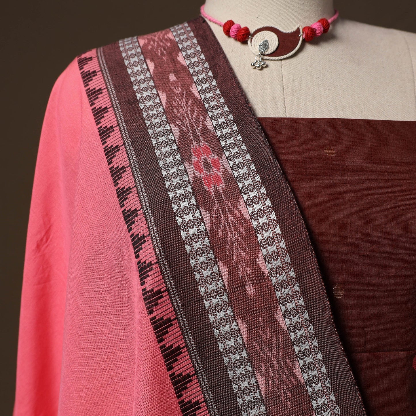 Jacquard cotton 2pc unstitched dress material kurta set