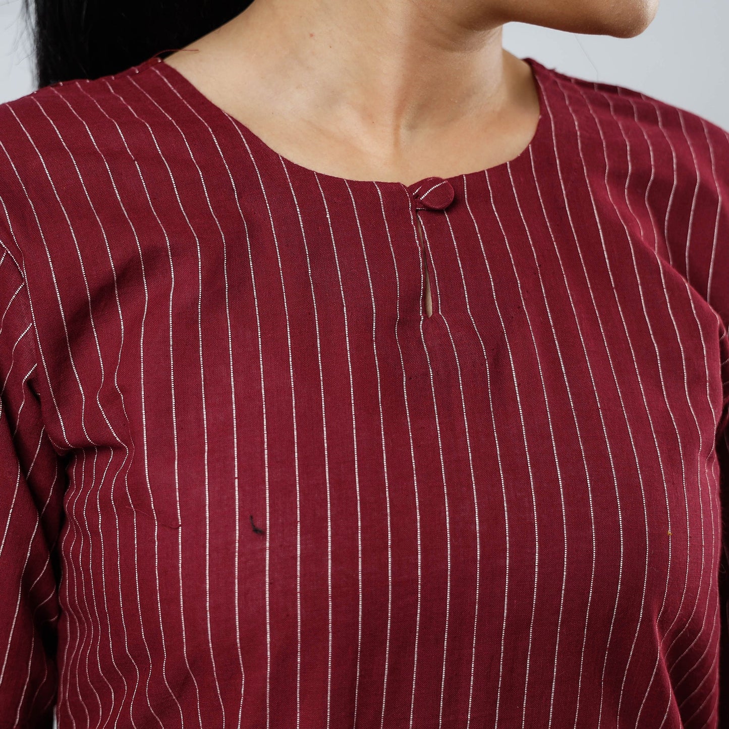 Jacquard Cotton Straight Kurta for Women