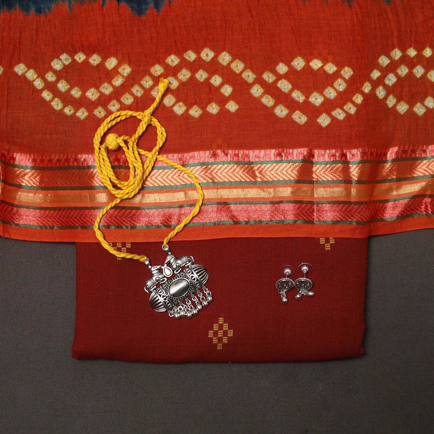 Jacquard weave cotton 2pc unstitched dress material