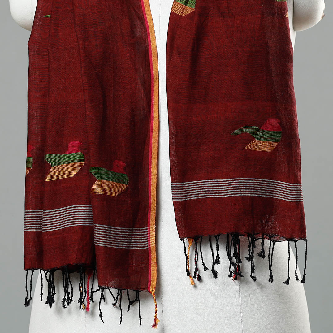 Jamdani Handloom Cotton Stole with Tassels Online at iTokri.com