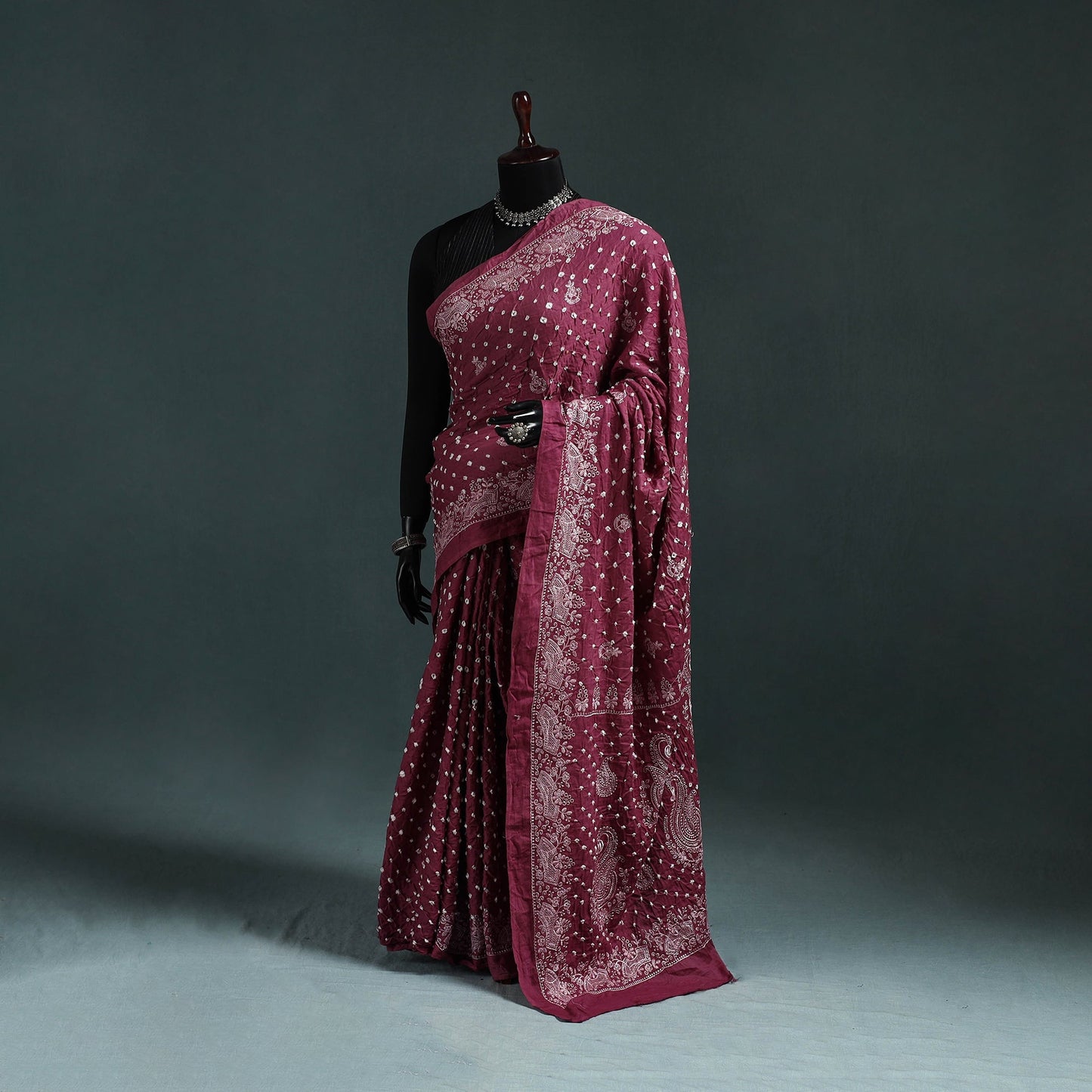 Kutch bandhani tie-dye cotton saree 25 - handcrafted