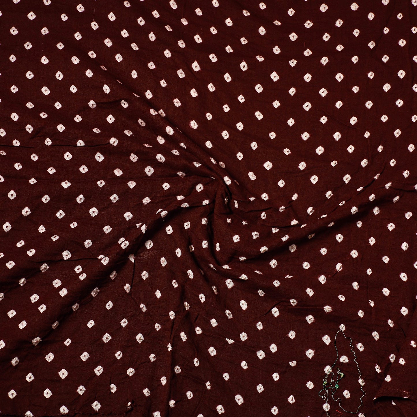 Kutch Bandhani Tie-Dye Satin Cotton Precut Fabric