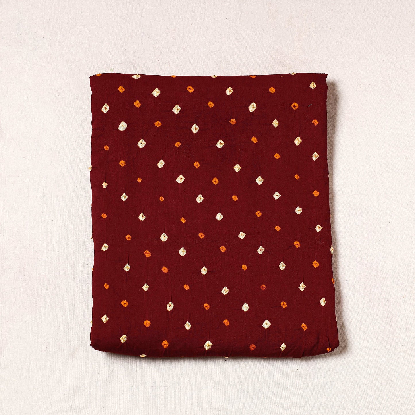 Kutch Bandhani Tie-Dye Satin Cotton Precut Fabric