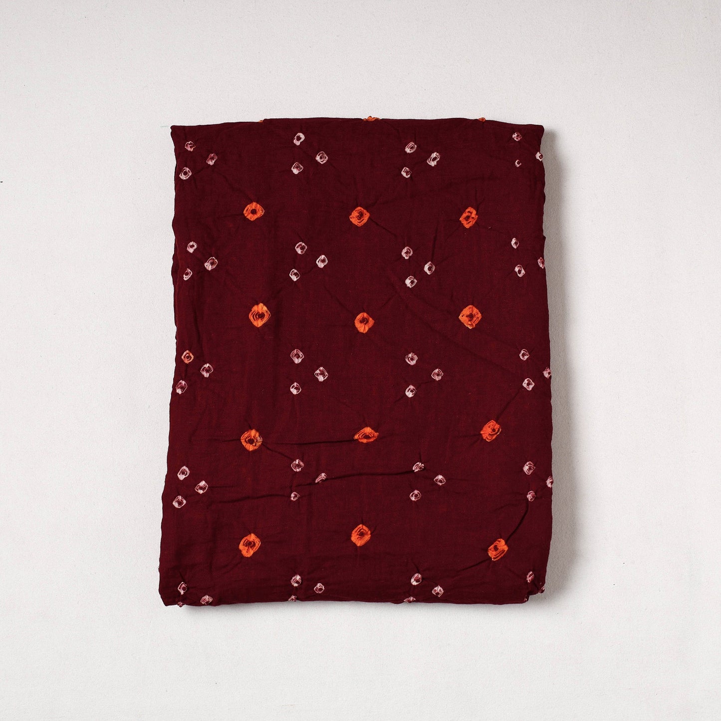 Kutch Bandhani Tie-Dye Satin Cotton Precut Fabric