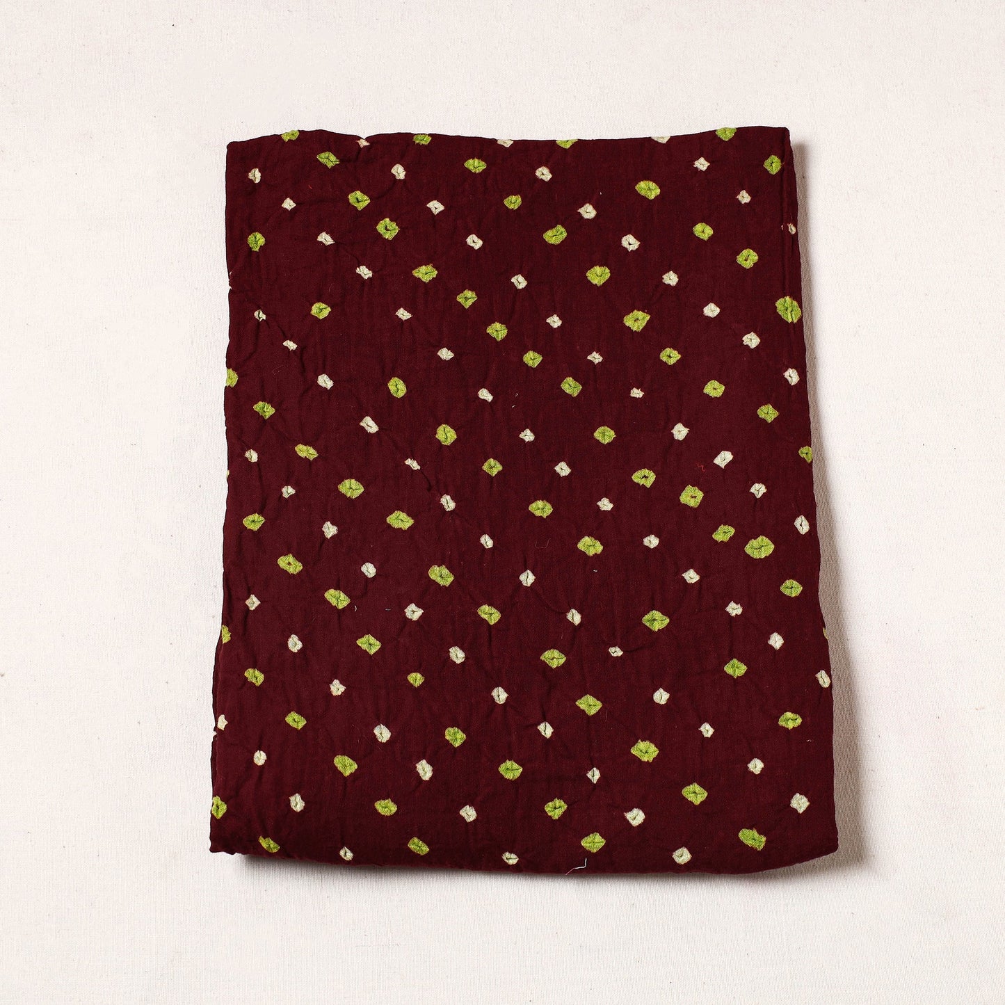 Kutch Bandhani Tie-Dye Satin Cotton Precut Fabric