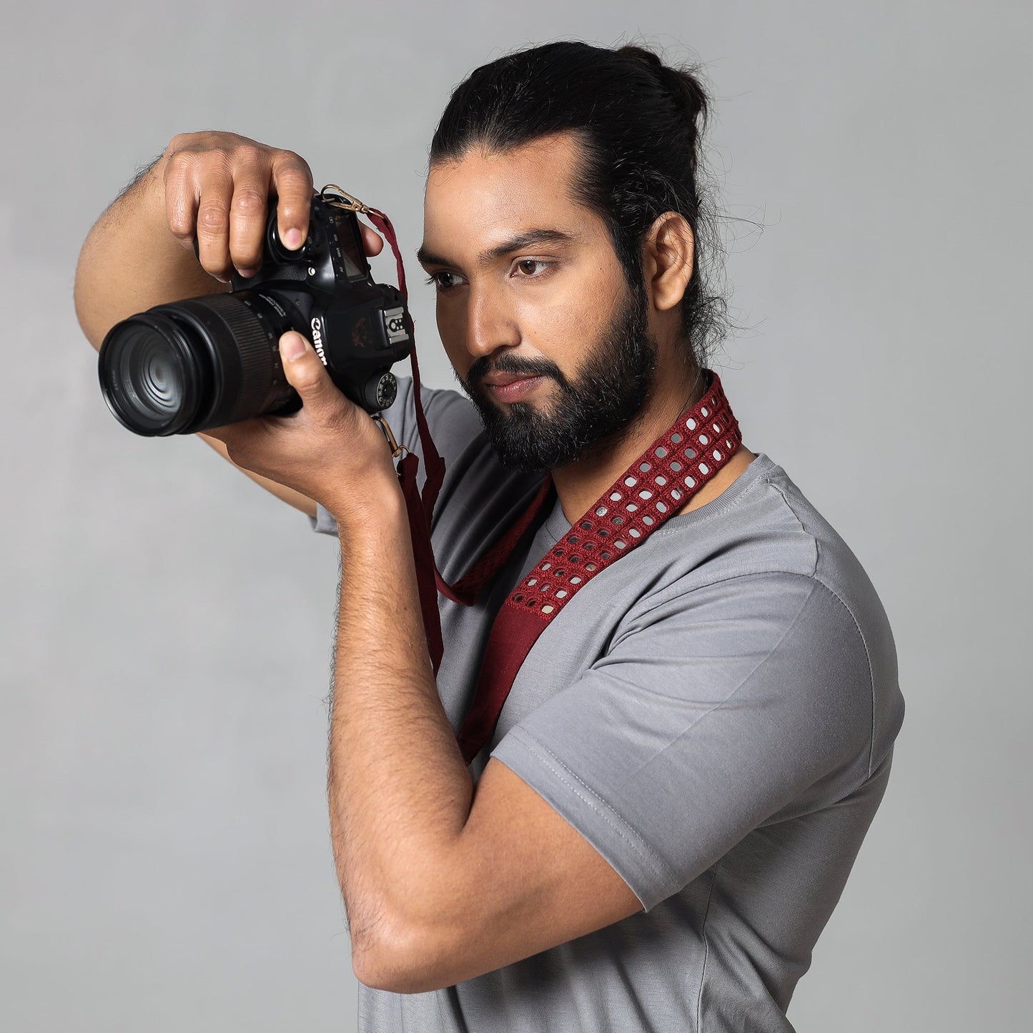 Mirror Work Kutch Embroidery Fabric Camera Belt