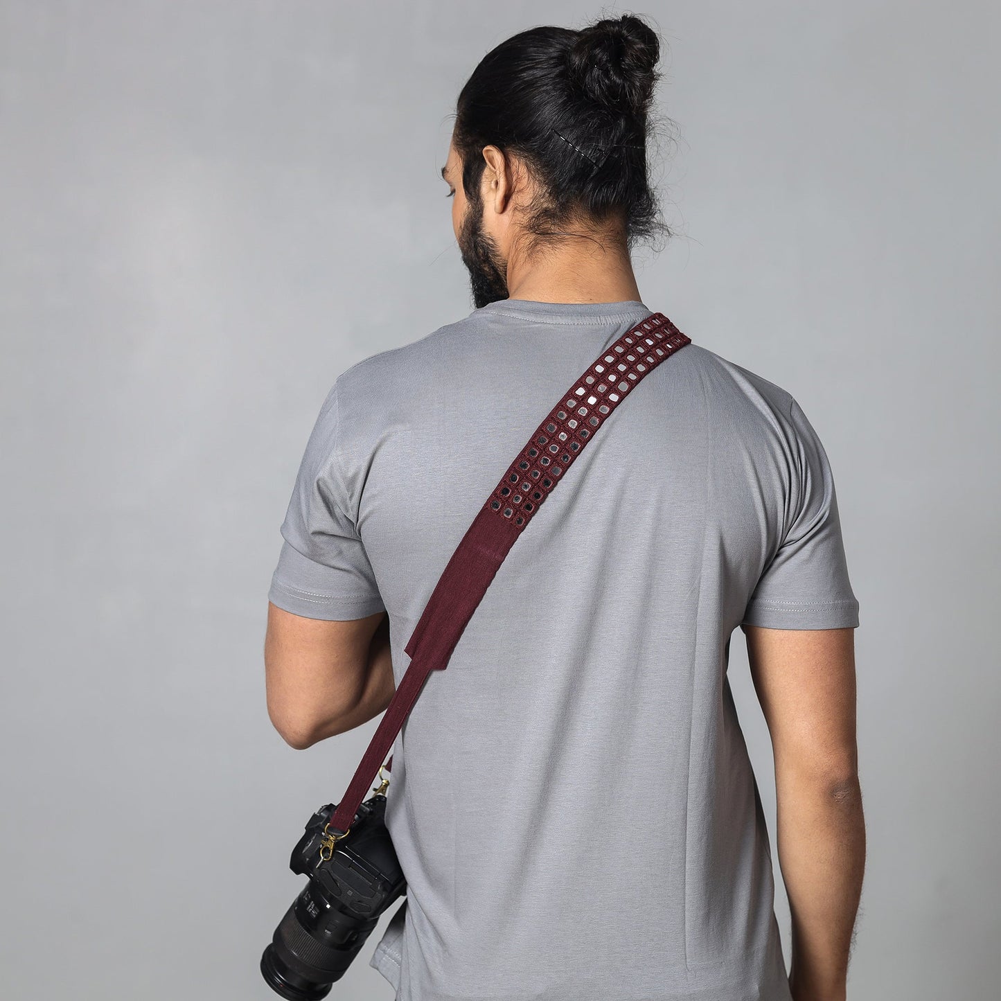 Mirror Work Kutchi Embroidery Fabric Camera Belt