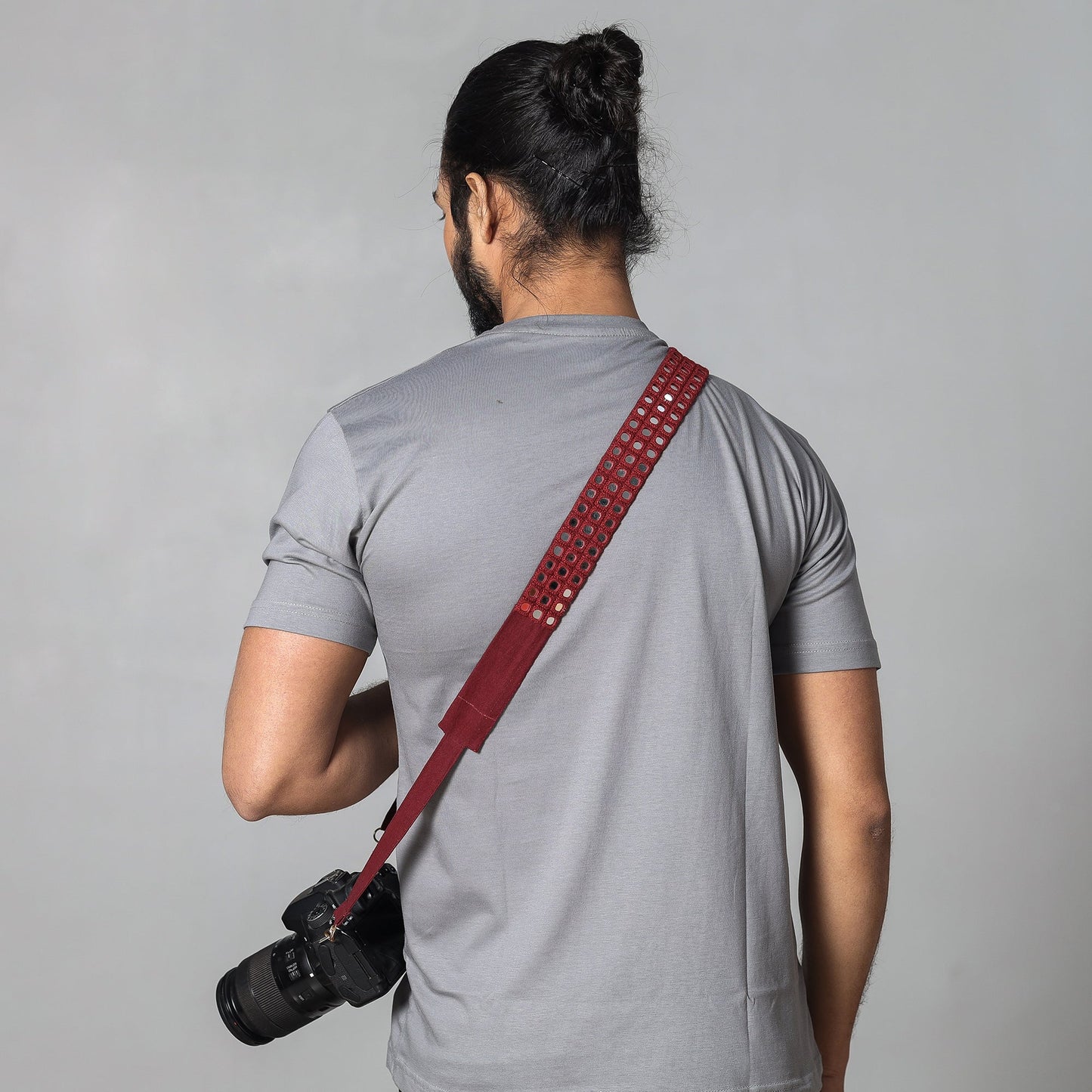 Mirror Work Kutch Embroidery Fabric Camera Belt