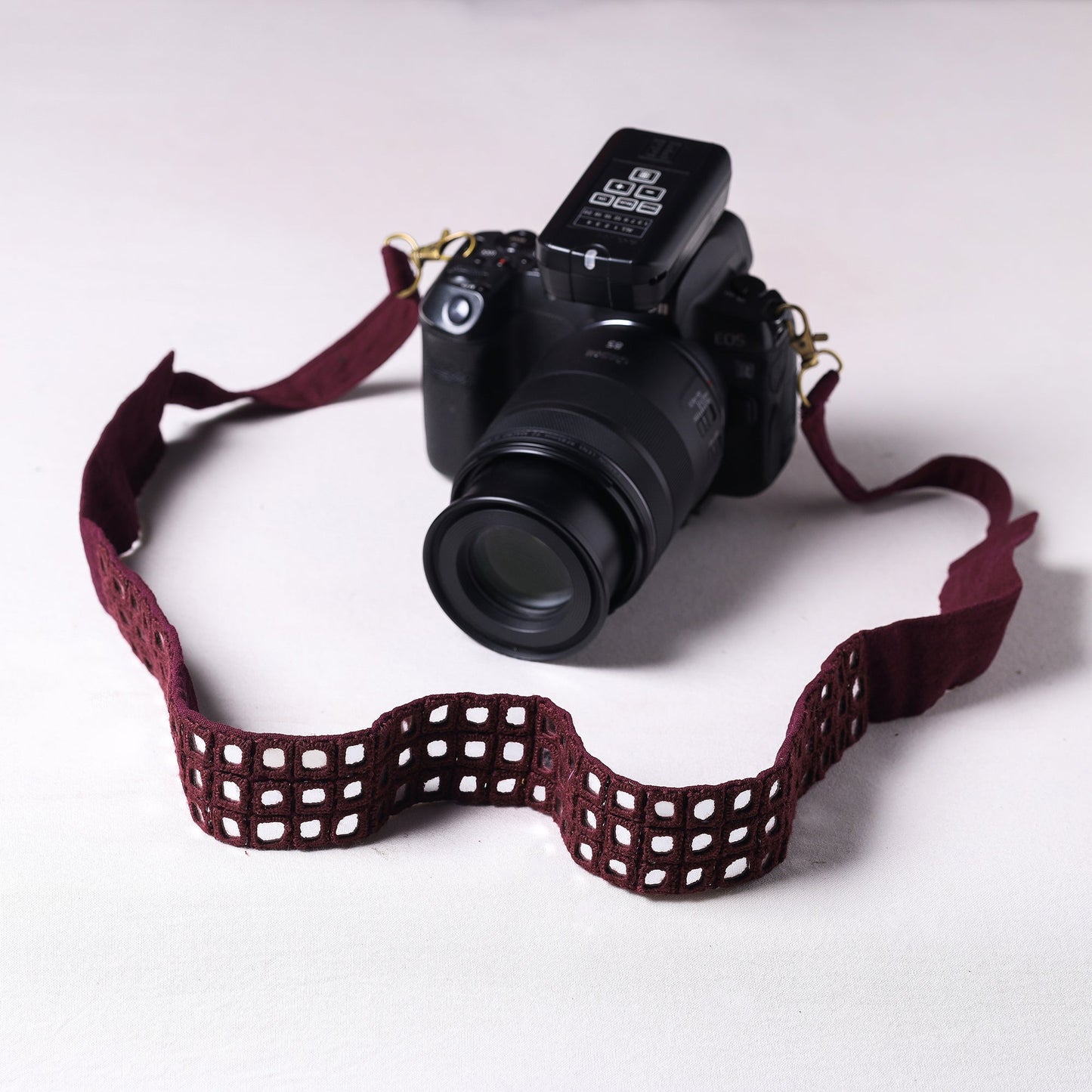 Mirror Work Kutchi Embroidery Fabric Camera Belt
