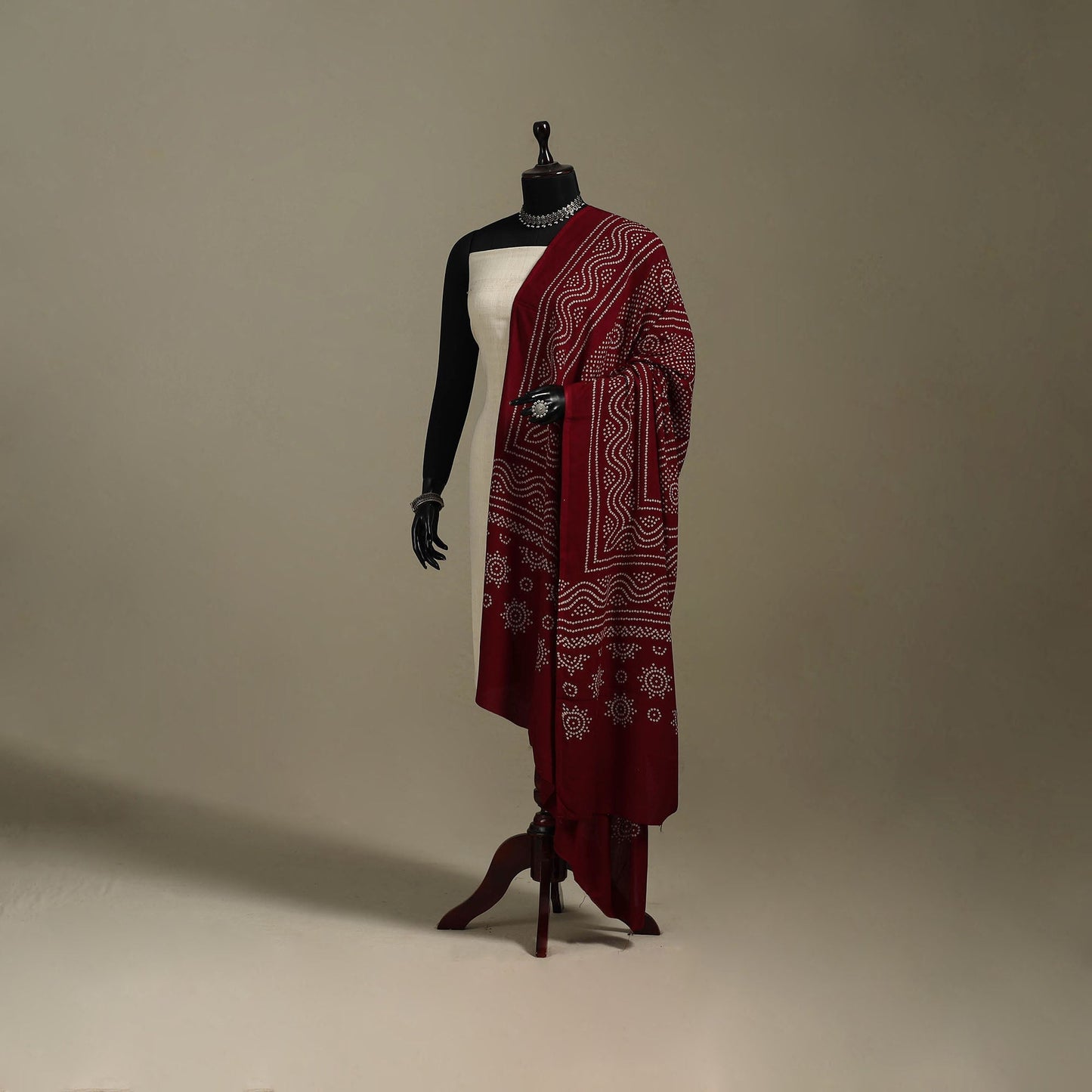 Kutch printed rayon dupatta 55 - handcrafted