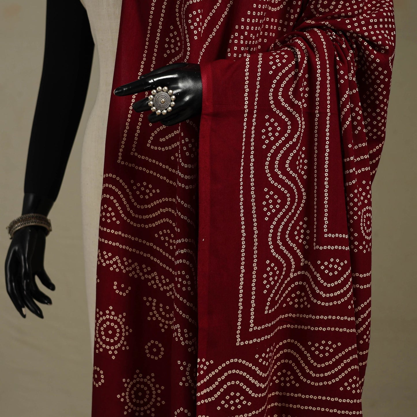 Kutch printed rayon dupatta 55 - handcrafted