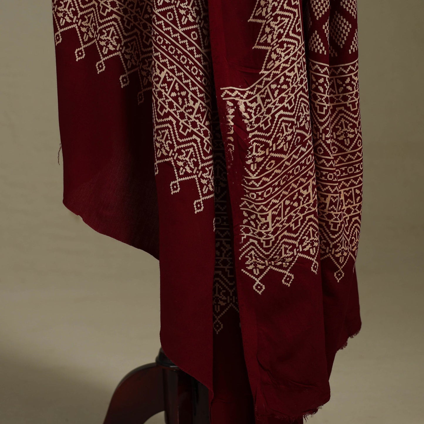 Kutch printed rayon dupatta 64 - handcrafted