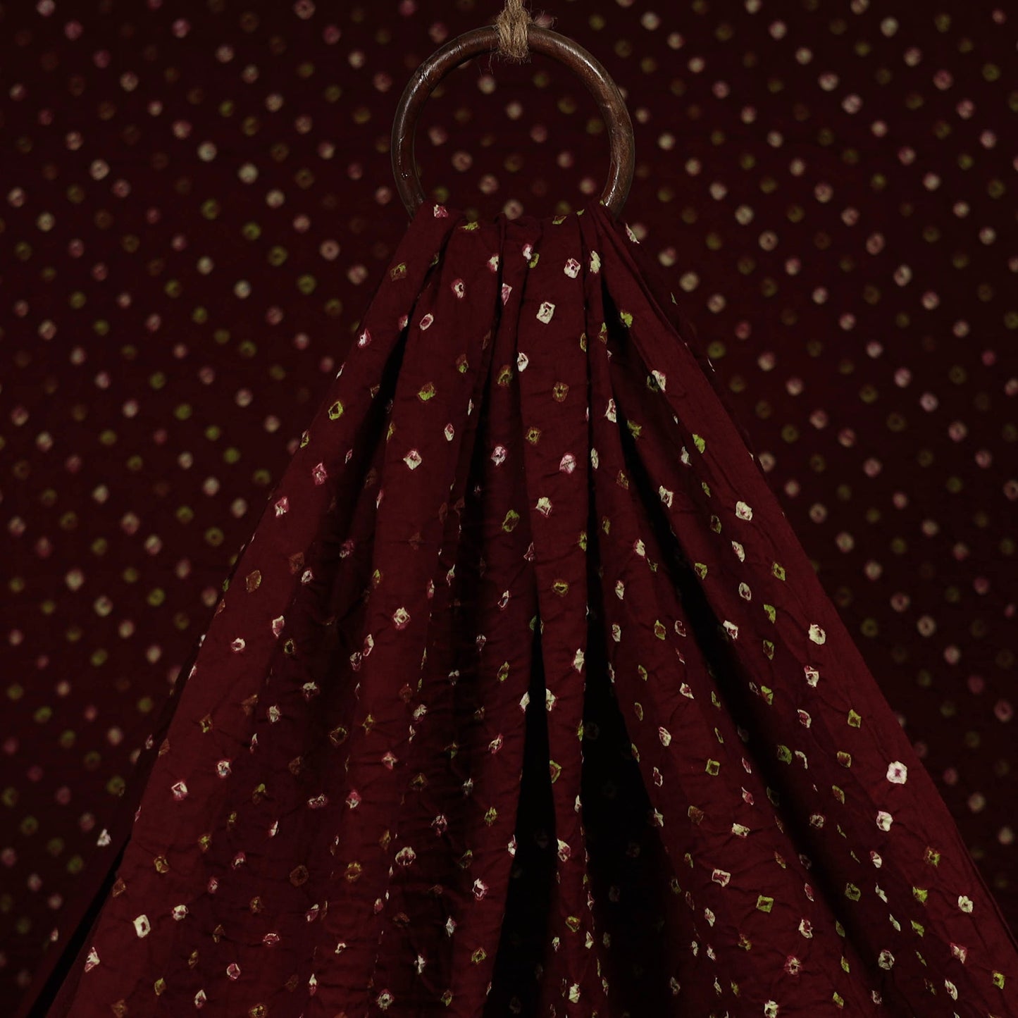Kutch tie-dye cotton bandhani fabric 02 - handcrafted