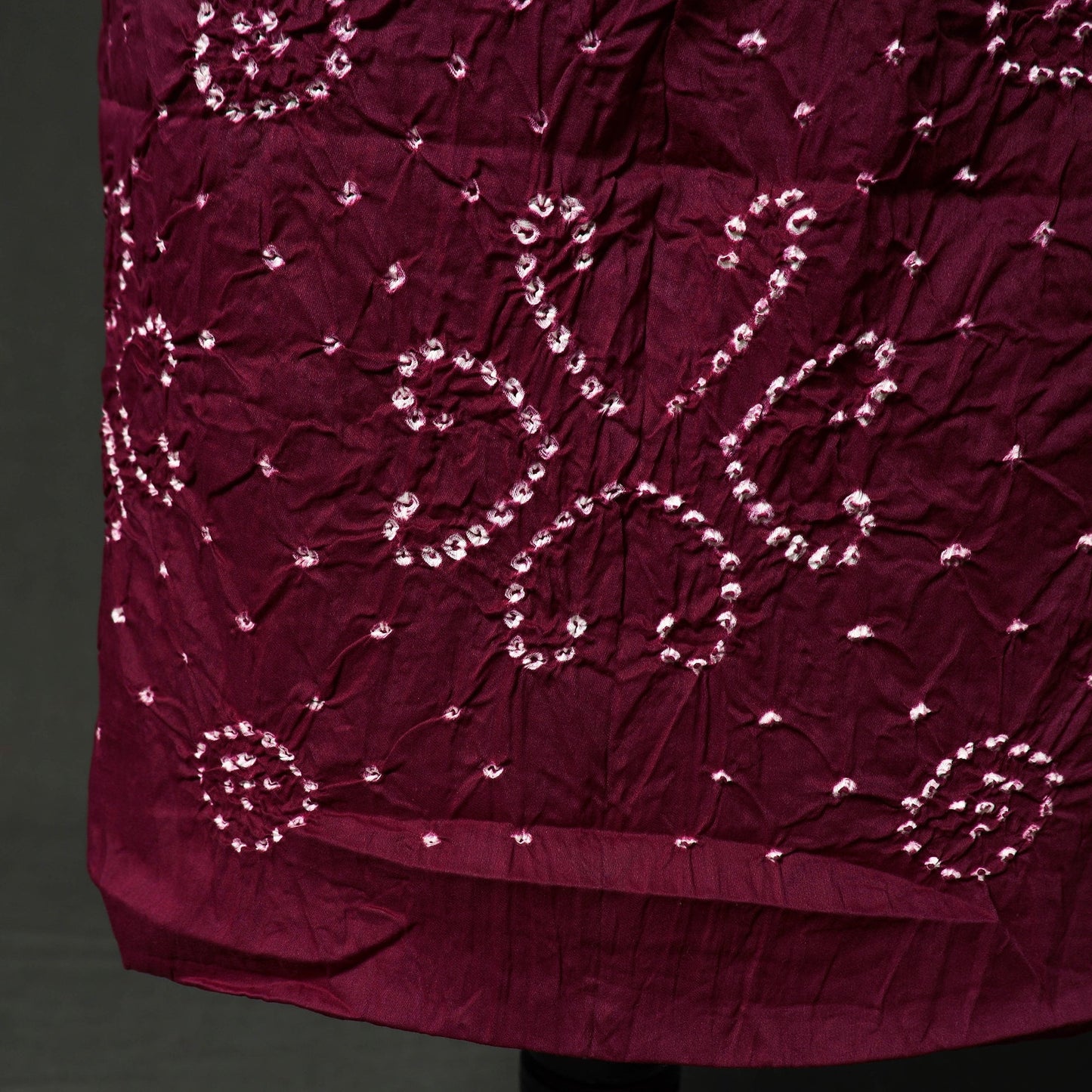 Kutch tie-dye satin cotton bandhani 3pc unstitched dress