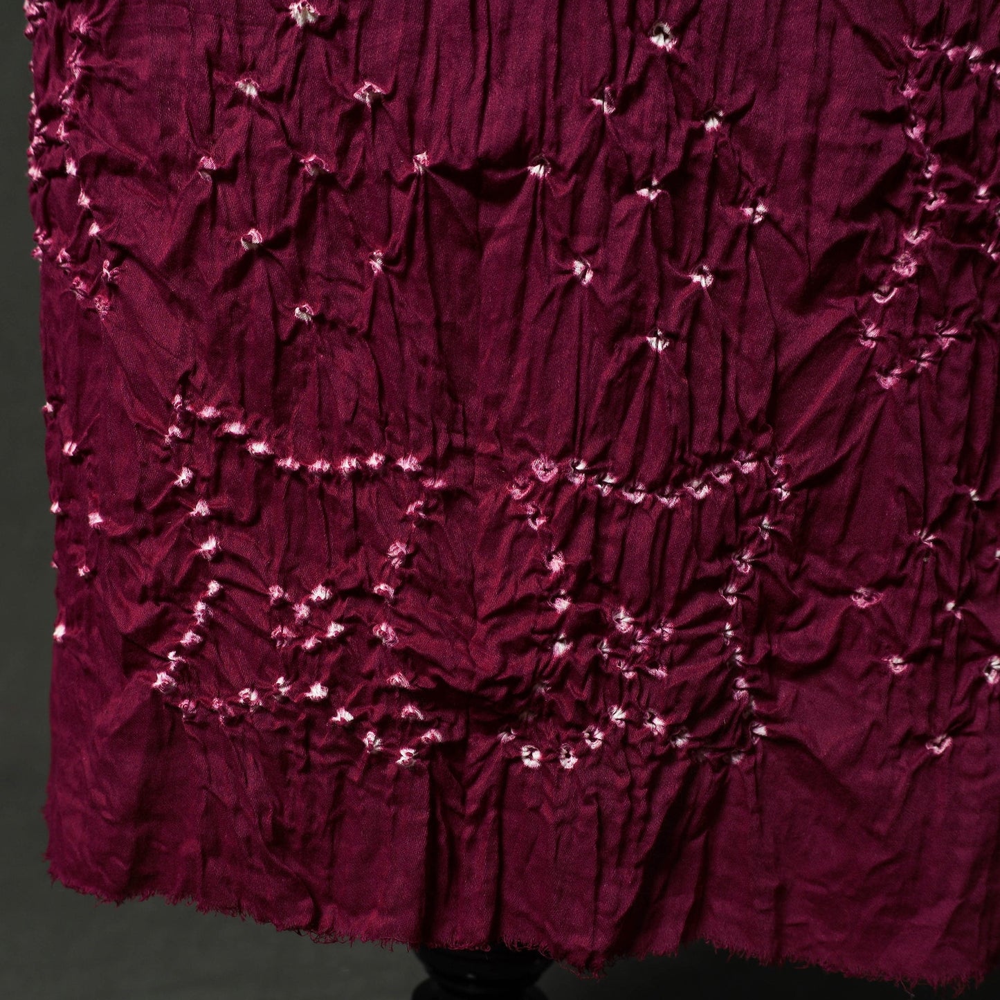 Kutch tie-dye satin cotton bandhani 3pc unstitched dress