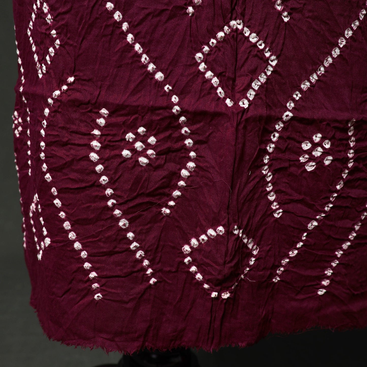 Kutch tie-dye satin cotton bandhani 3pc unstitched dress