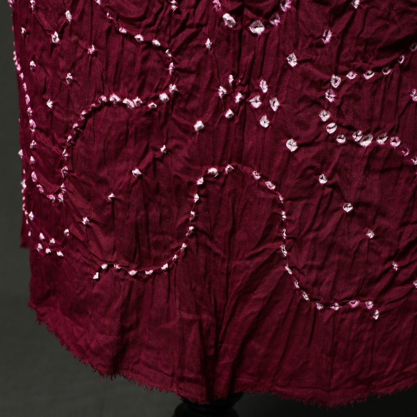 Kutch tie-dye satin cotton bandhani 3pc unstitched dress