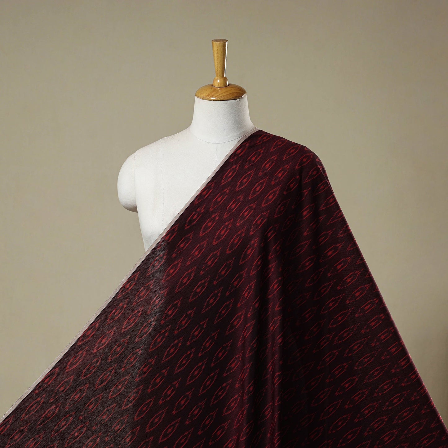 Mercerised cotton pochampally ikat fabric 10 - handcrafted