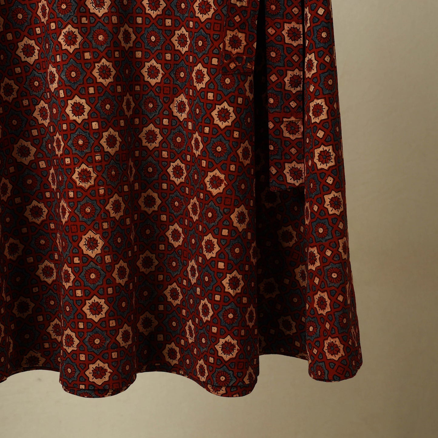 Maroon - cotton wrap around skirt 37 - handcrafted