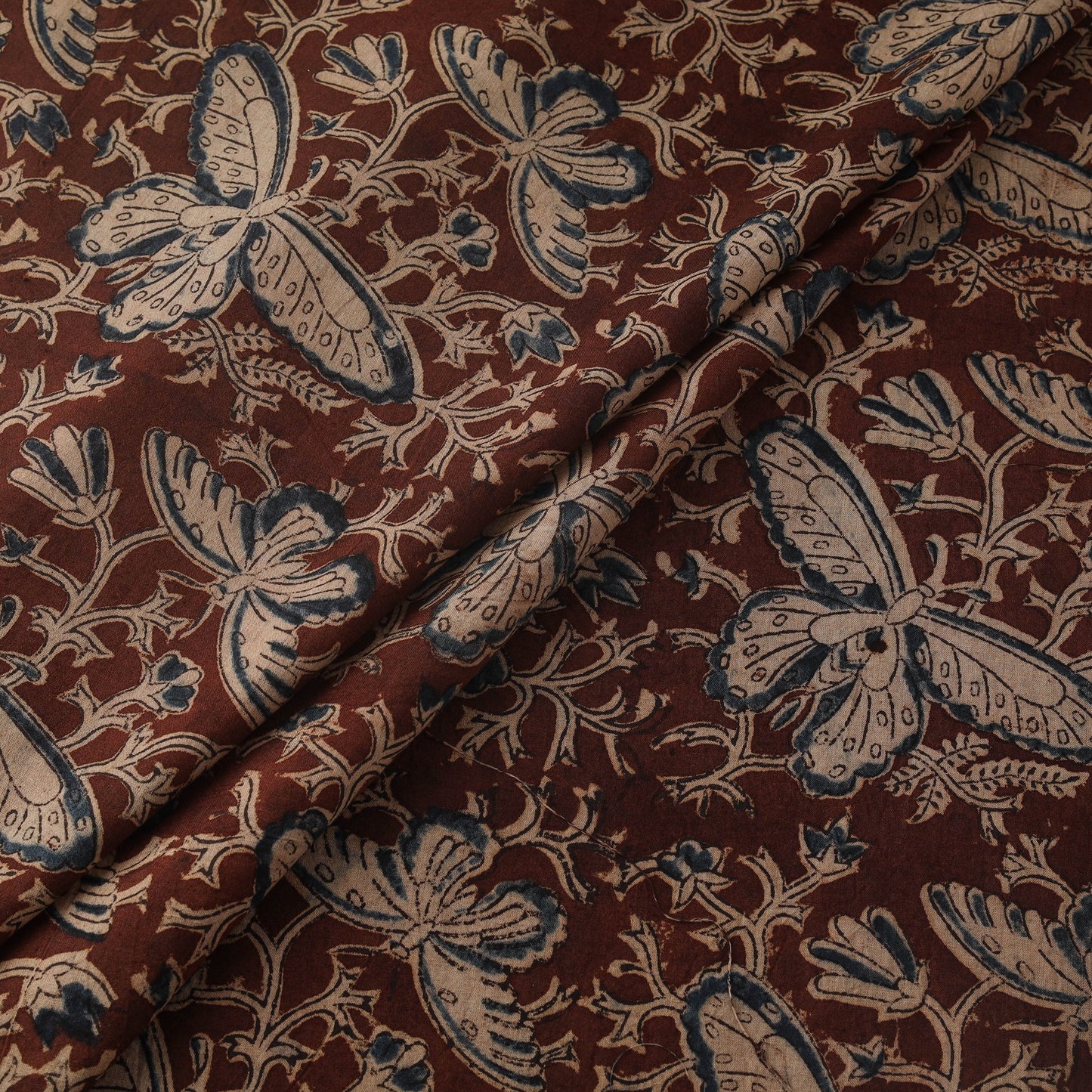 Natural dyed hand block print cotton pedana kalamkari