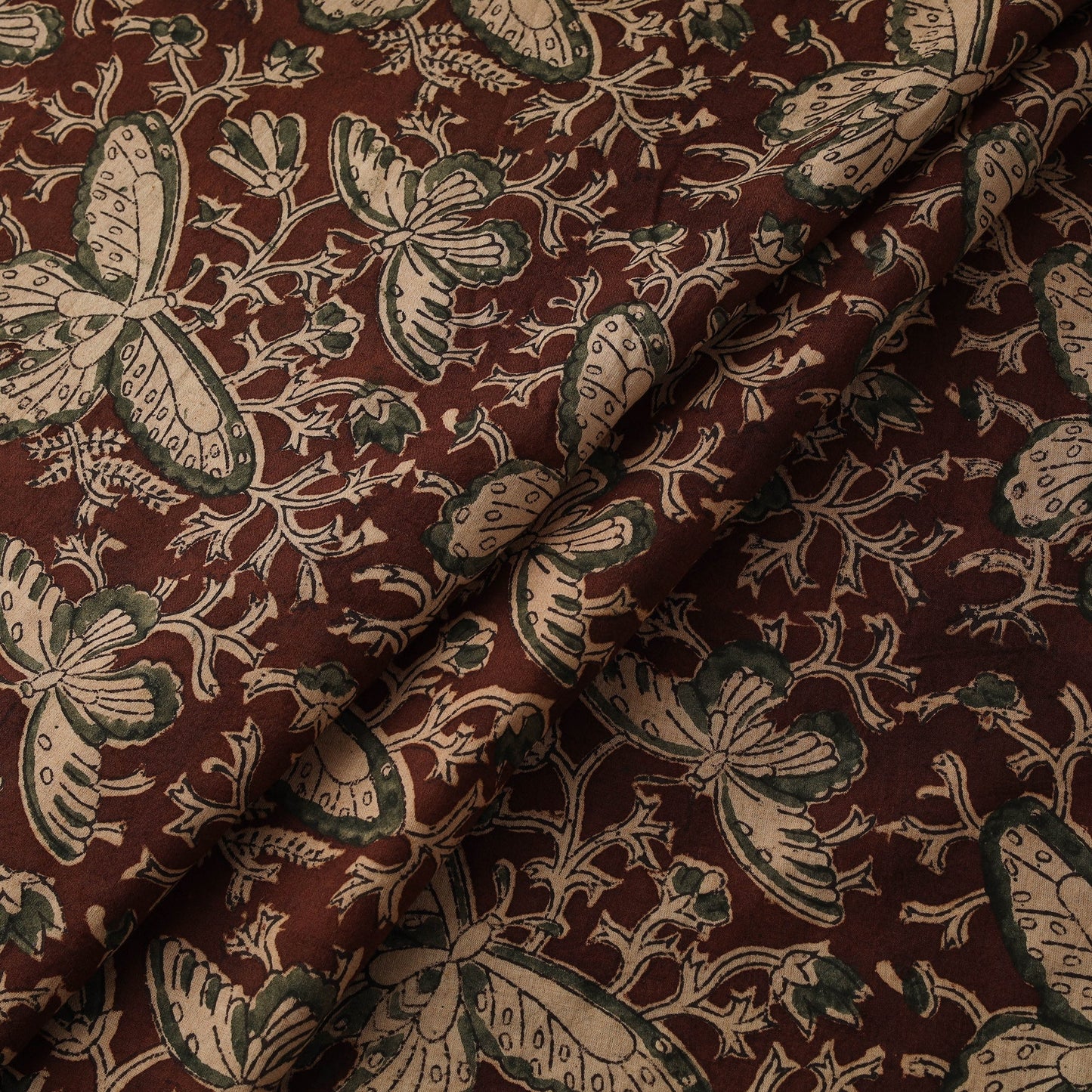 Natural dyed hand block print cotton pedana kalamkari