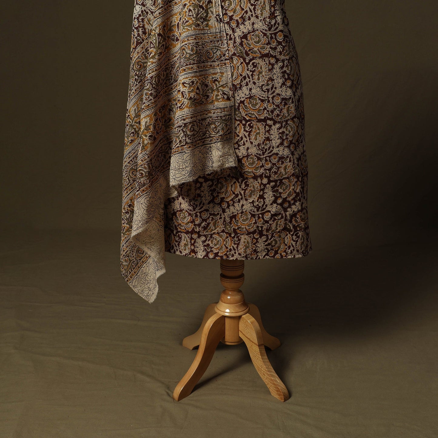 Pedana hand block print natural dyed cotton kalamkari 2pc