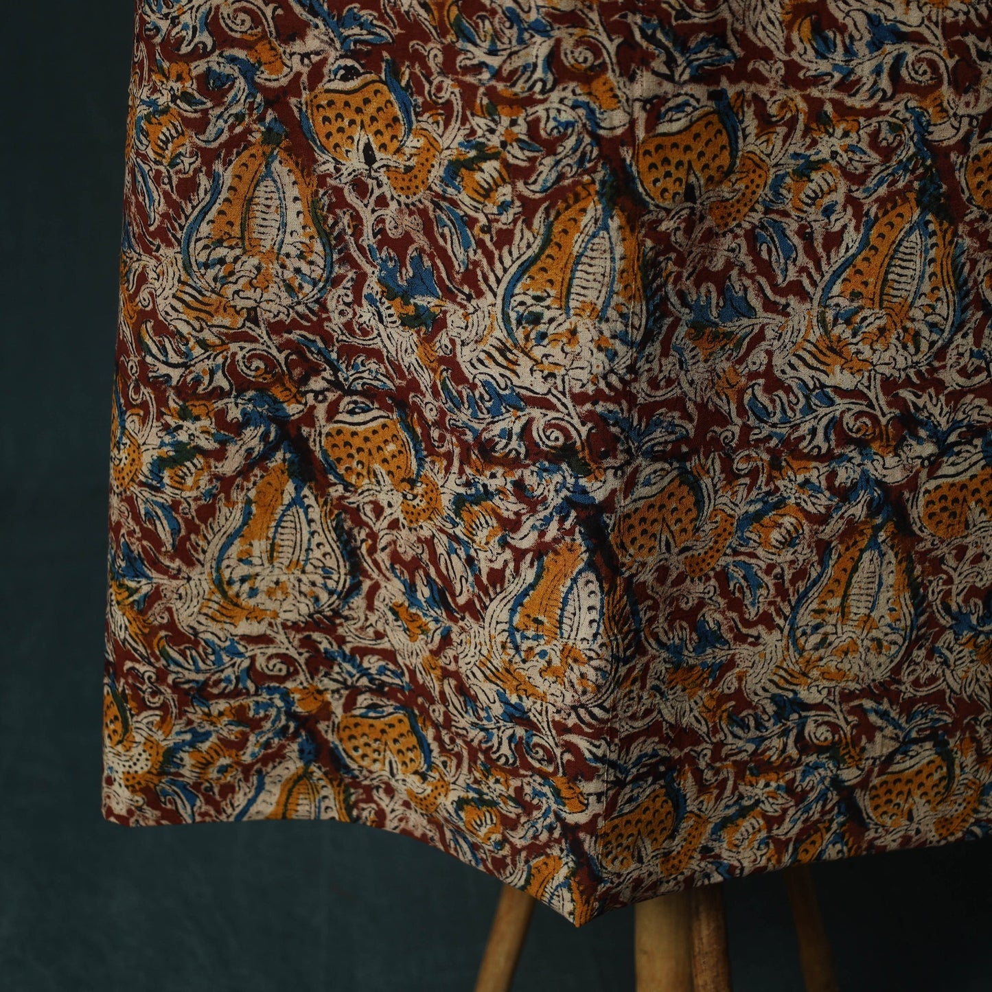 Pedana hand block print natural dyed cotton kalamkari 2pc