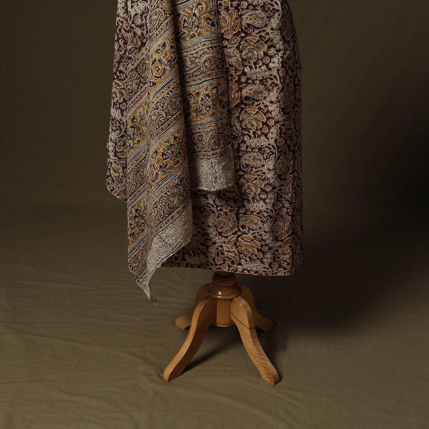 Pedana hand block print natural dyed cotton kalamkari 2pc
