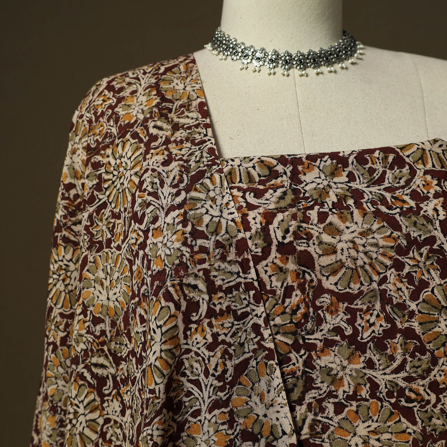 Pedana hand block print natural dyed cotton kalamkari 2pc