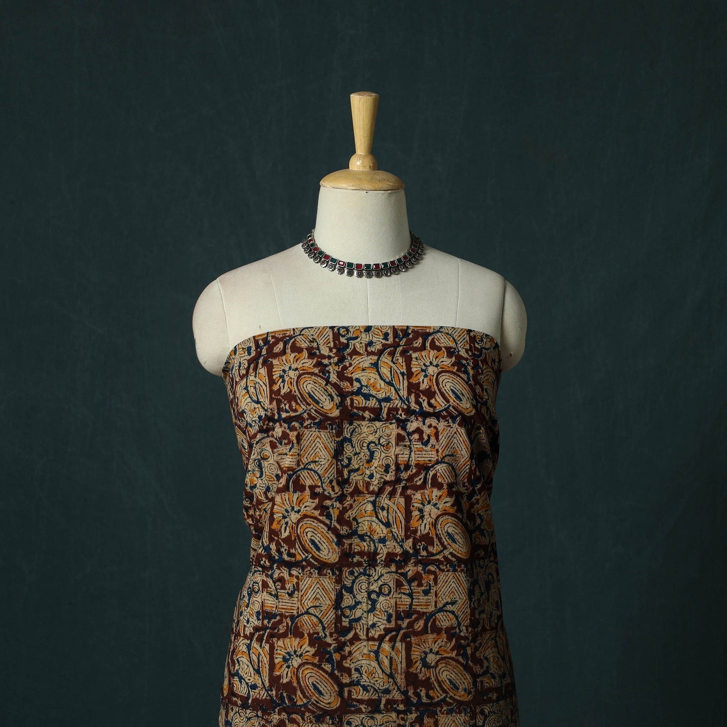 Pedana hand block print natural dyed cotton kalamkari 2pc