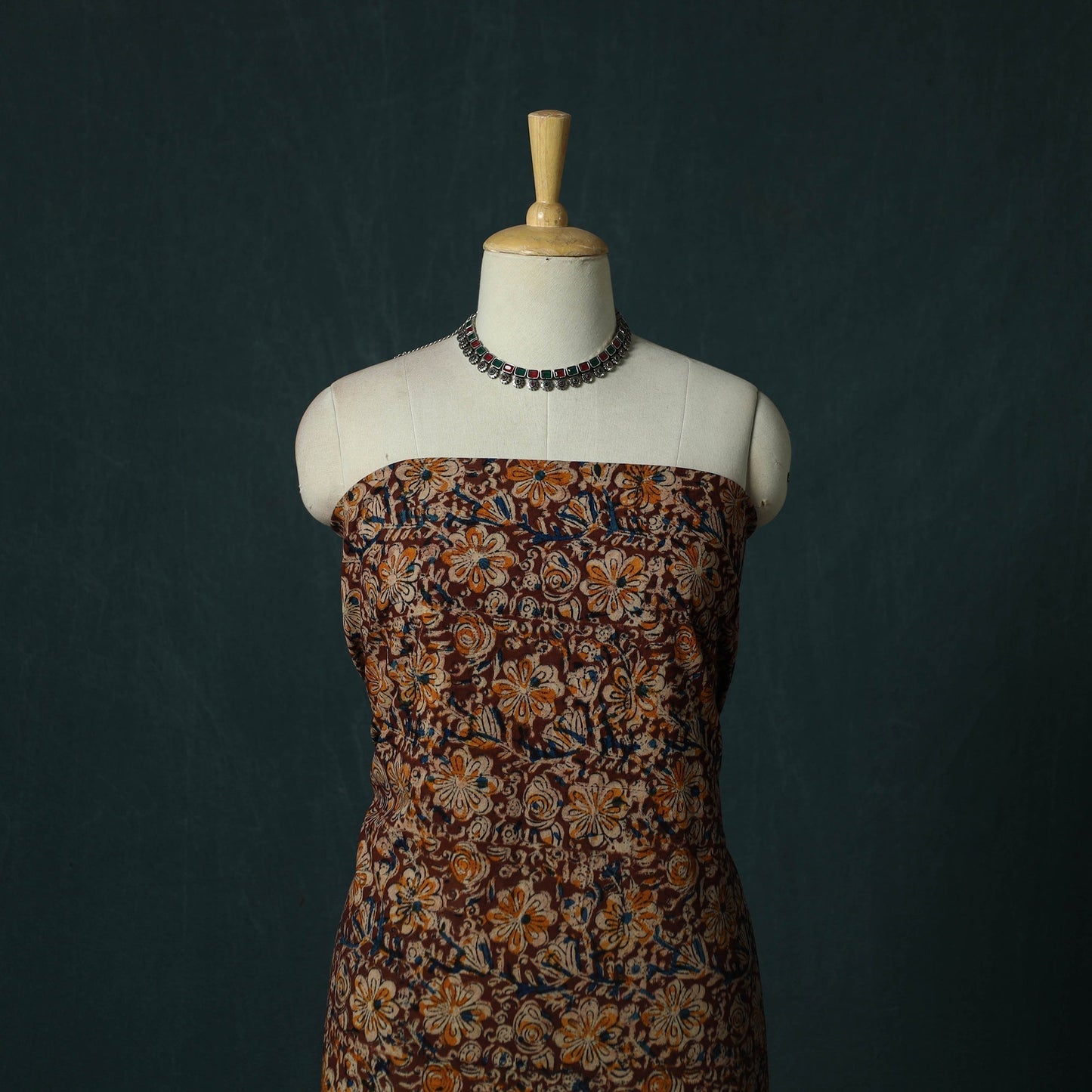 Pedana hand block print natural dyed cotton kalamkari 2pc
