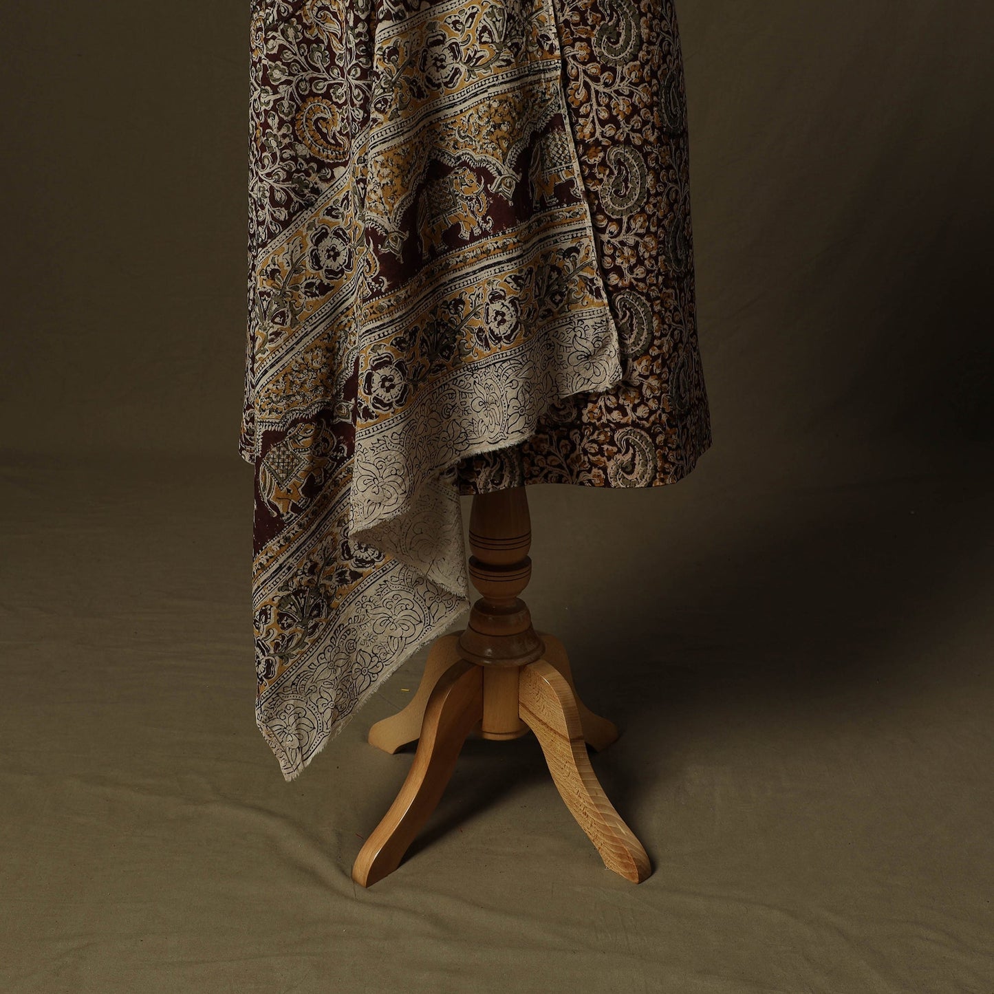 Pedana hand block print natural dyed cotton kalamkari 2pc