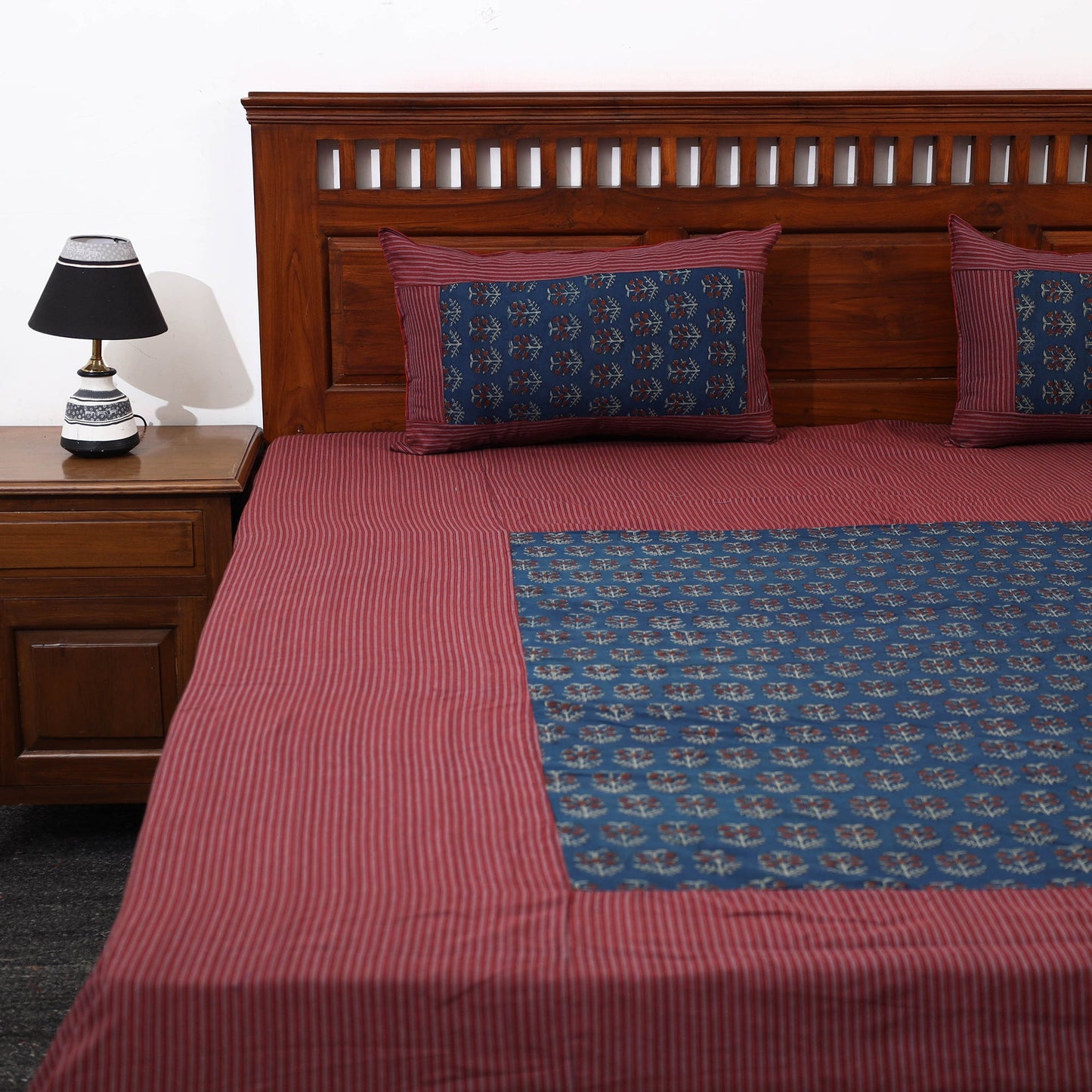 plain double bed cover