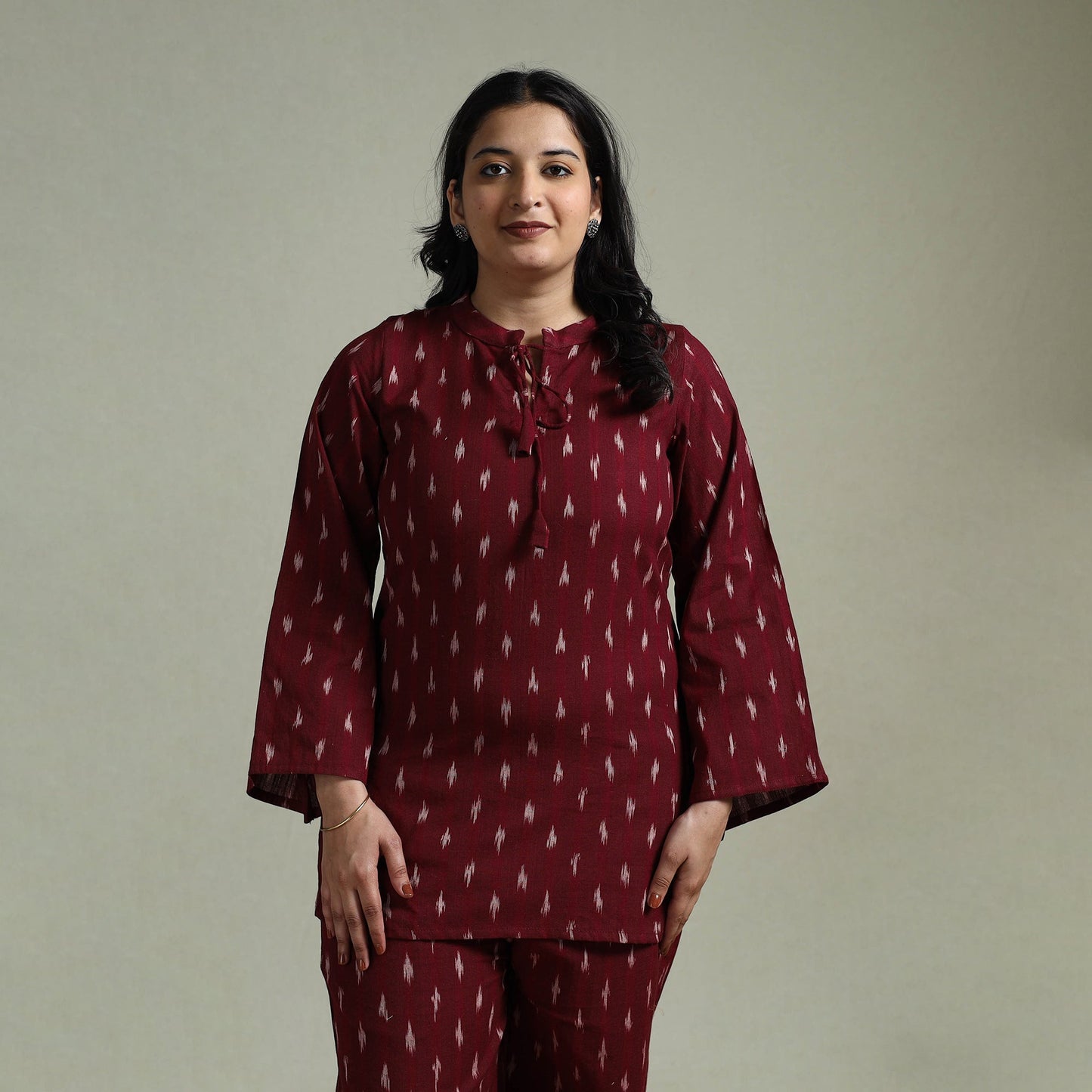 Pochampally ikat cotton co-ord set for women 19