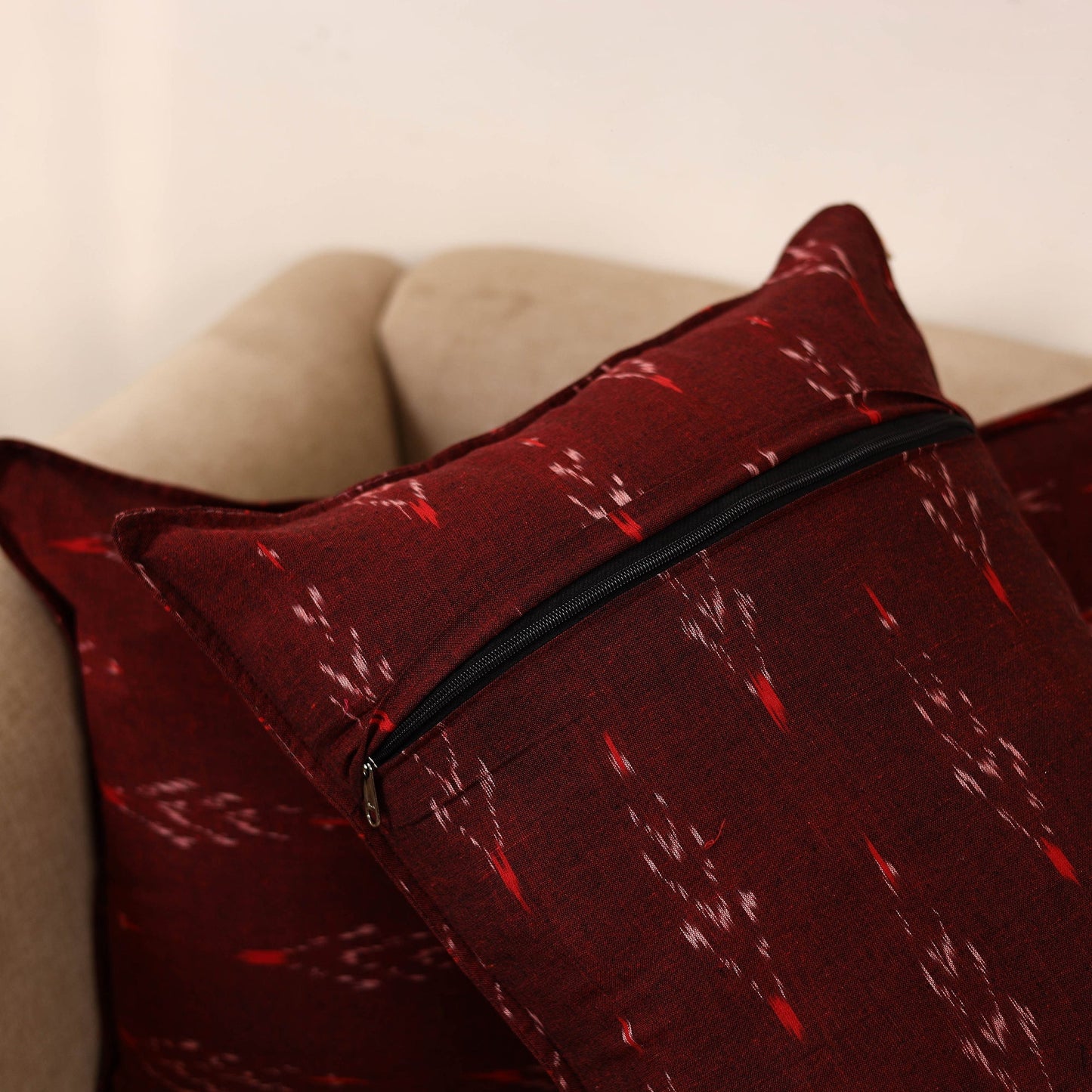 Pochampally ikat weave pillow covers (set of 2) 16