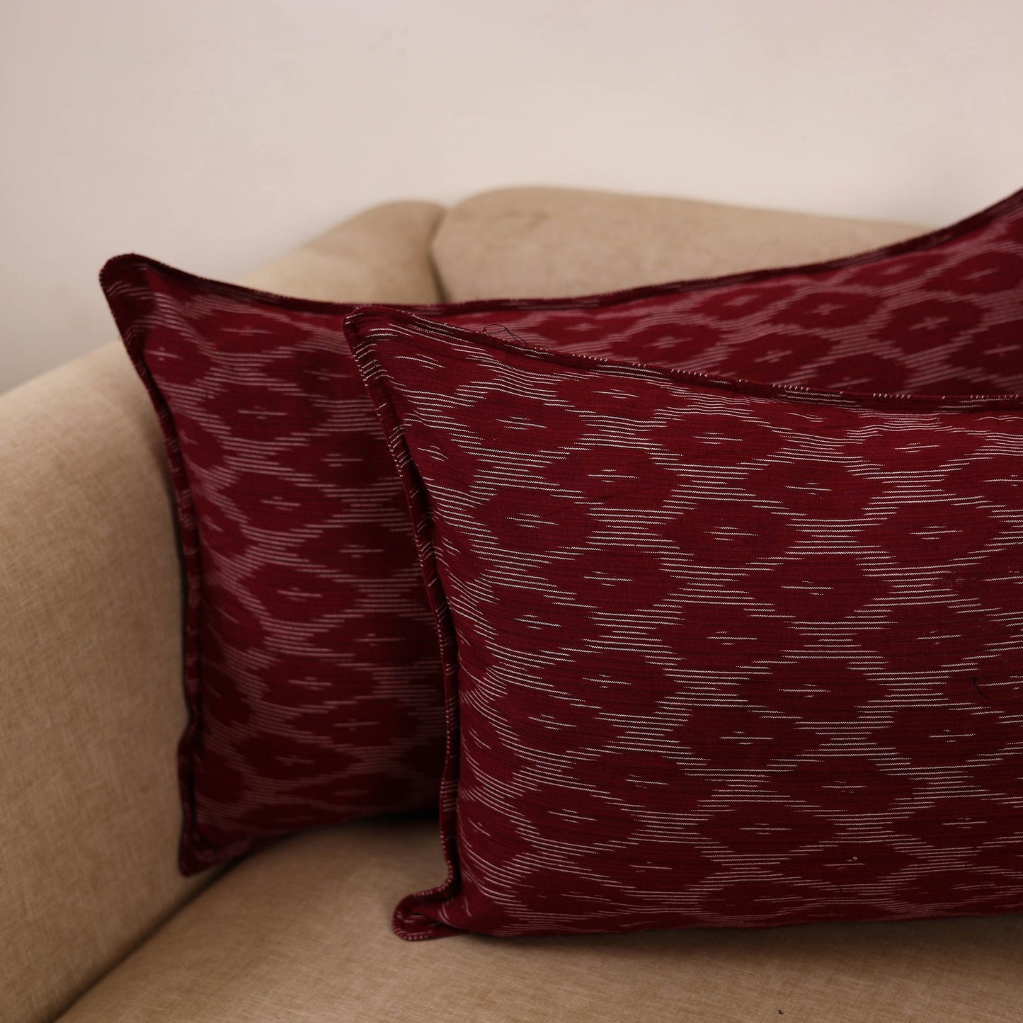 Pochampally ikat weave pillow covers (set of 2) 36